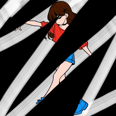 realistic girl danceing