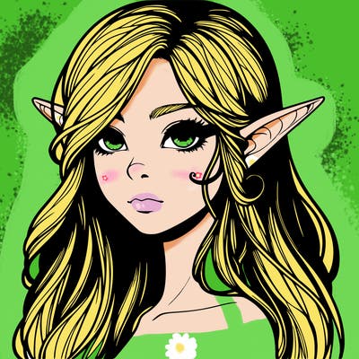 elf girl realistic dark fantasy