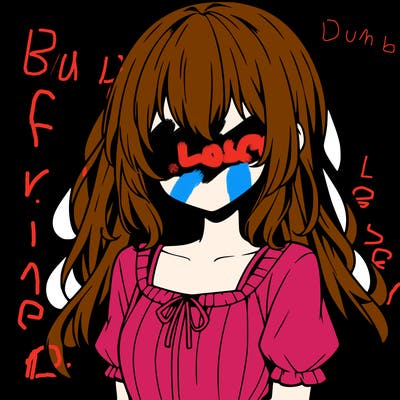 anime girl with no face