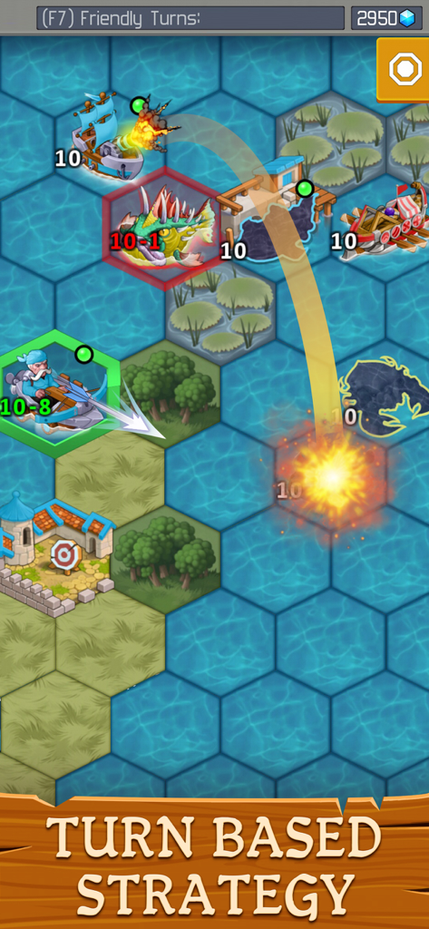 Hex Warriors - Turn-based RPG - Tactical turn-based strategy combat on a hexagonal grid map in Hex Warriors.