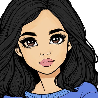 realistic girl whith cute eyes