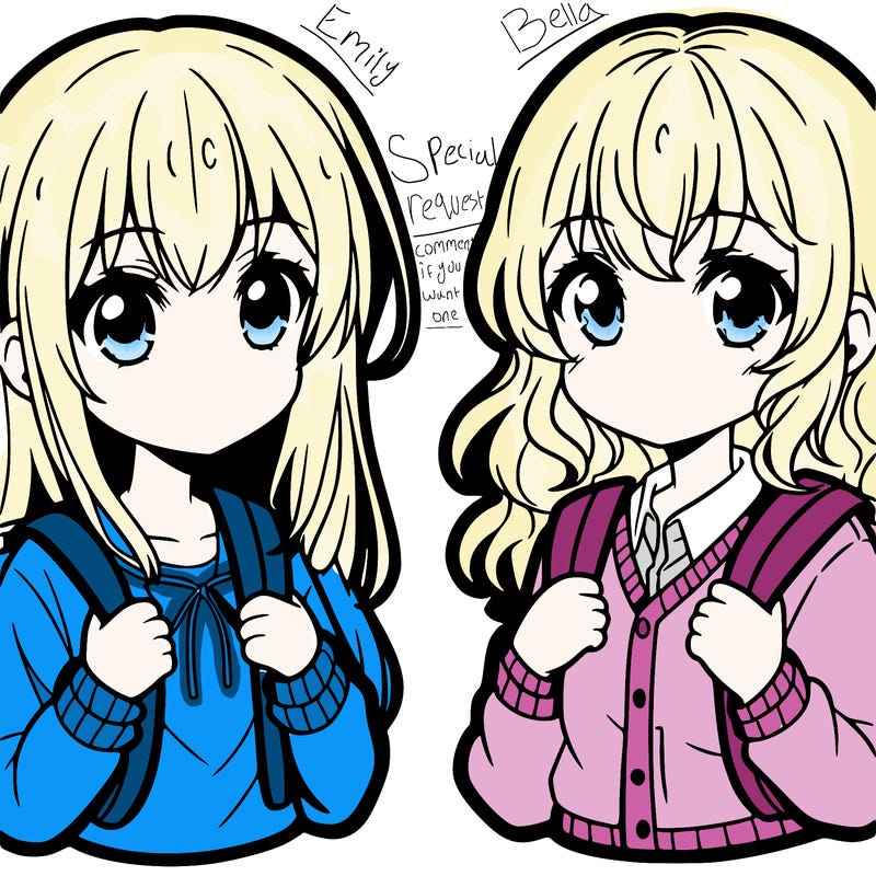 two cute anime girls