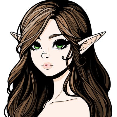 elf girl realistic dark fantasy