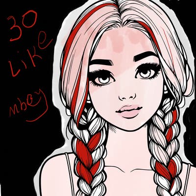 realistic girl with braids