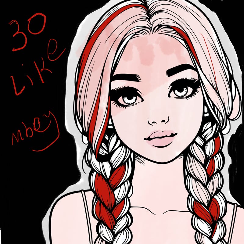 realistic girl with braids