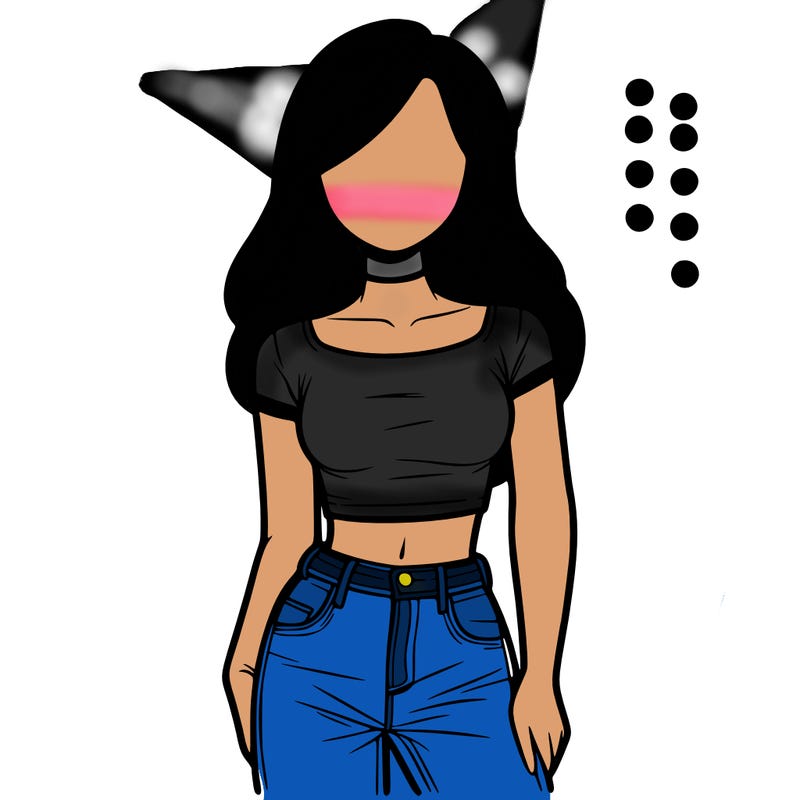 girl with a crop top and jeans