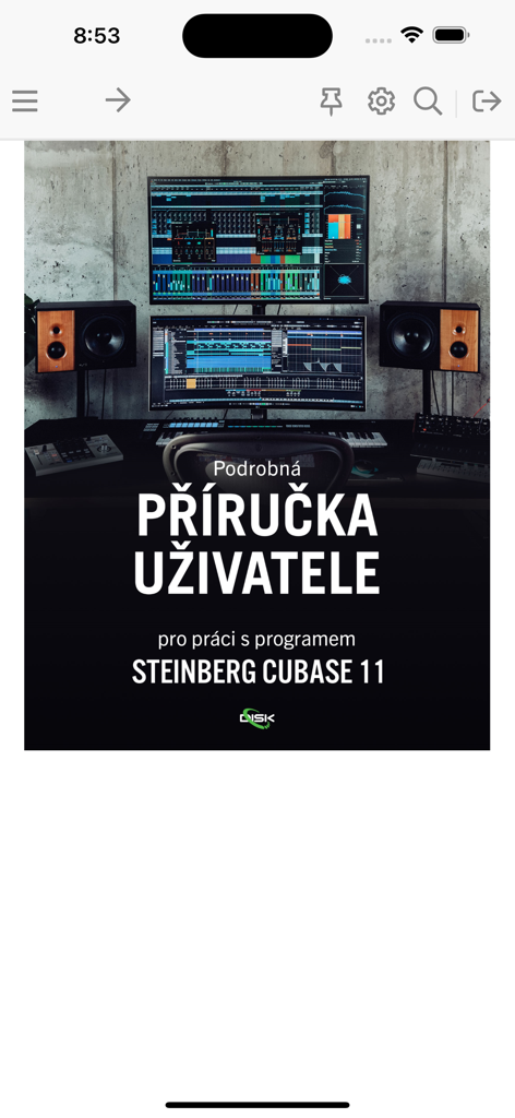 Publi - Cover of a technical user manual for Steinberg Cubase 11 within the Publi app
