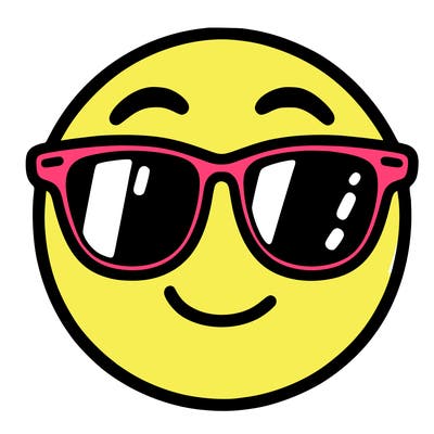 emoji with sunglasses