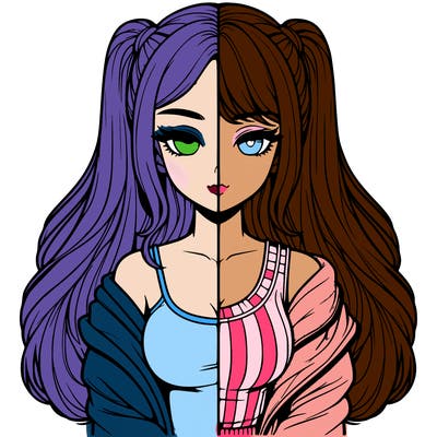 realistic girl split