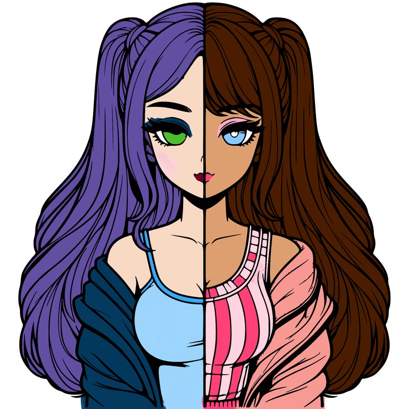 realistic girl split