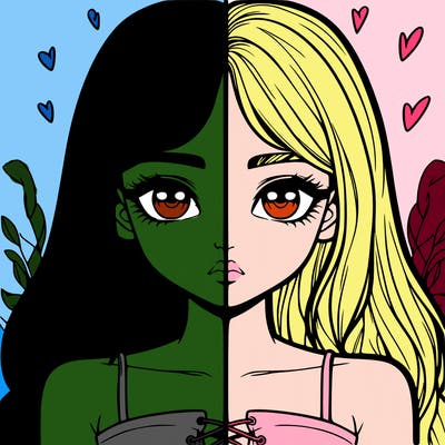 realistic girl split