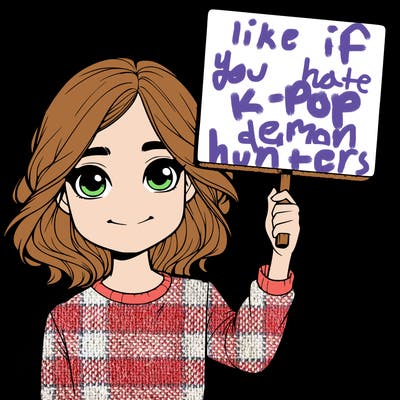 realistic girl holding up a sign