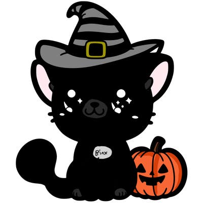 cute little halloween cat