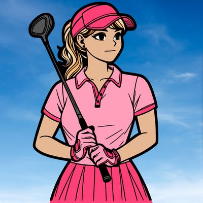a woman golfer