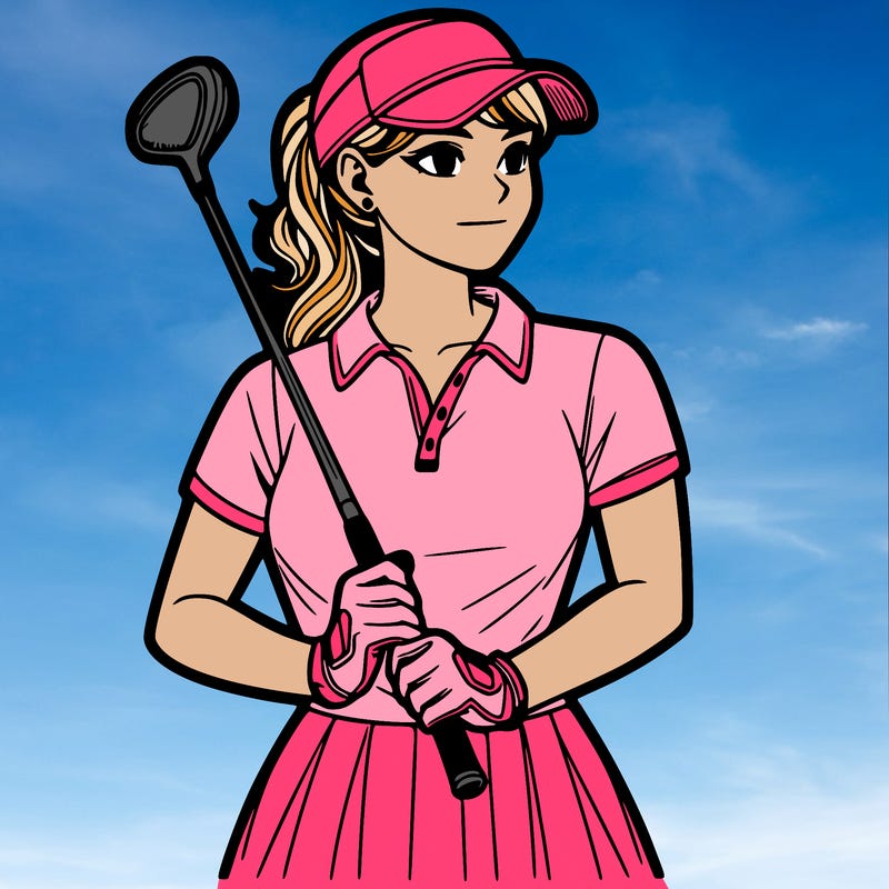 a woman golfer
