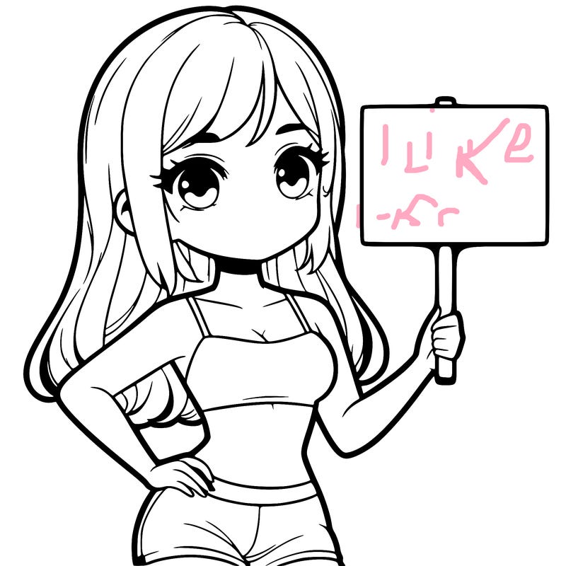 girl in a cute crop top holding a blank sign