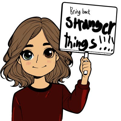 realistic girl holding up a sign