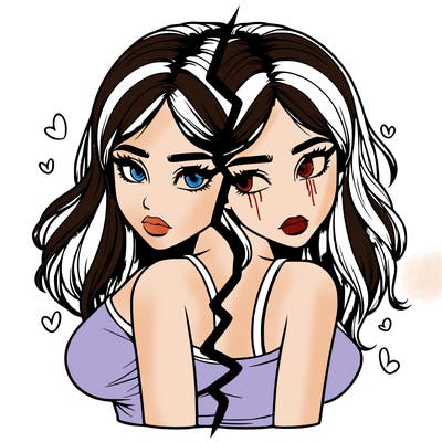 realistic girl split