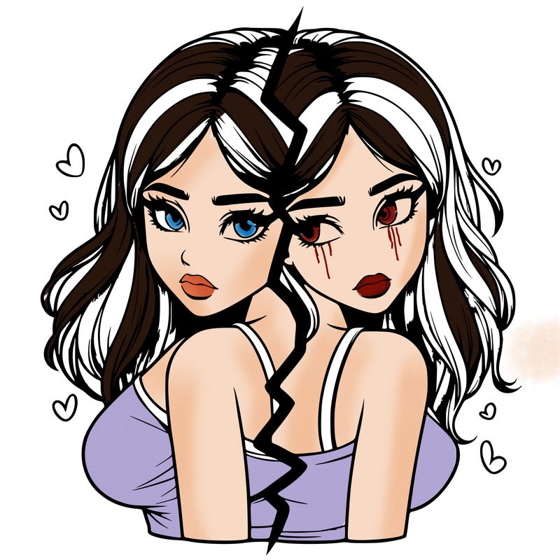 realistic girl split