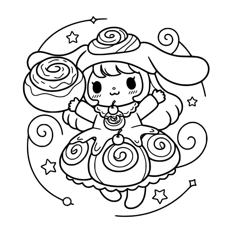 girl cinnamon roll sanrio cute kawaii
