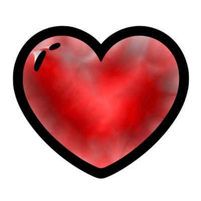 a blank heart