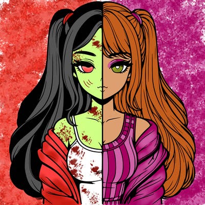 realistic girl split