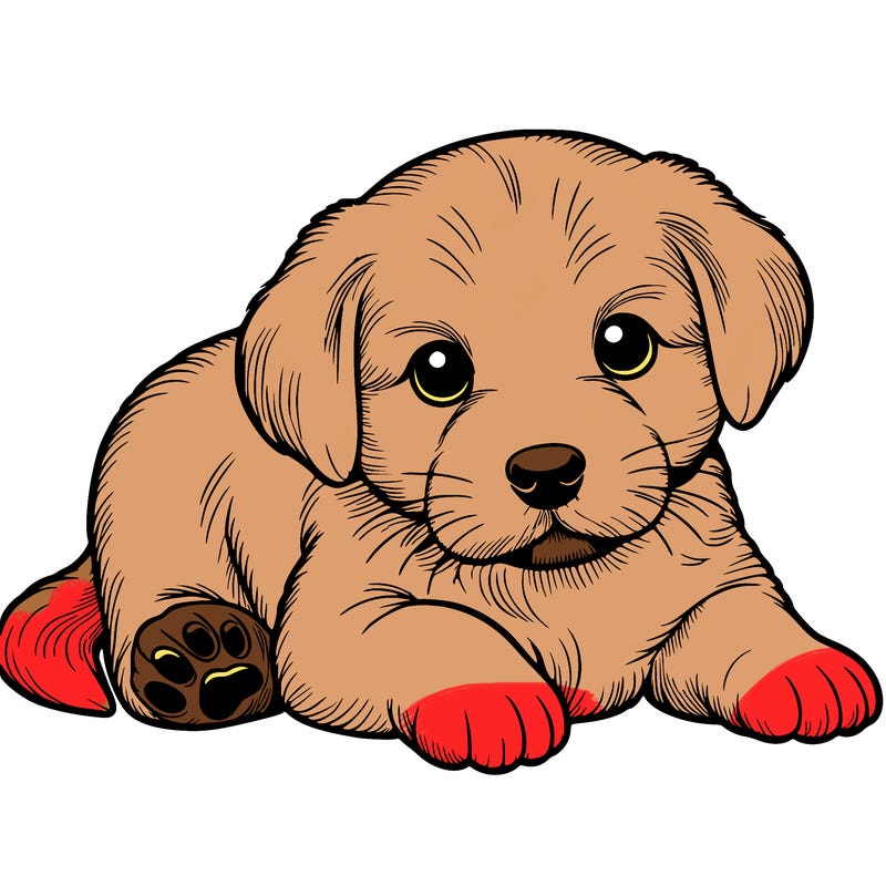 a cute realistic puppy