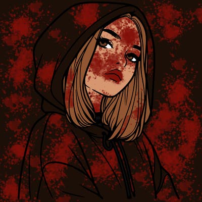 a realistic girl in a hoodie