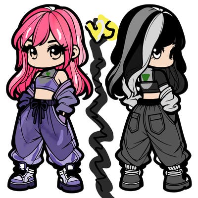 girl in crop top and baggy pants