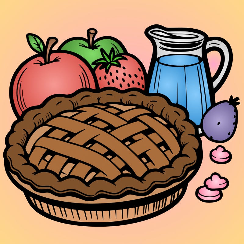 a pie of food