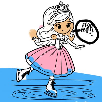 princess skating on ice