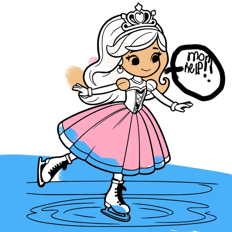 princess skating on ice