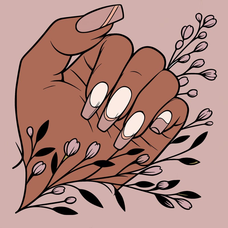 nails with french tip