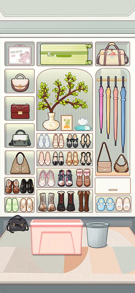 Tidy Beauty - ASMR Master - Organized virtual closet with fashion accessories in Tidy Beauty ASMR Master