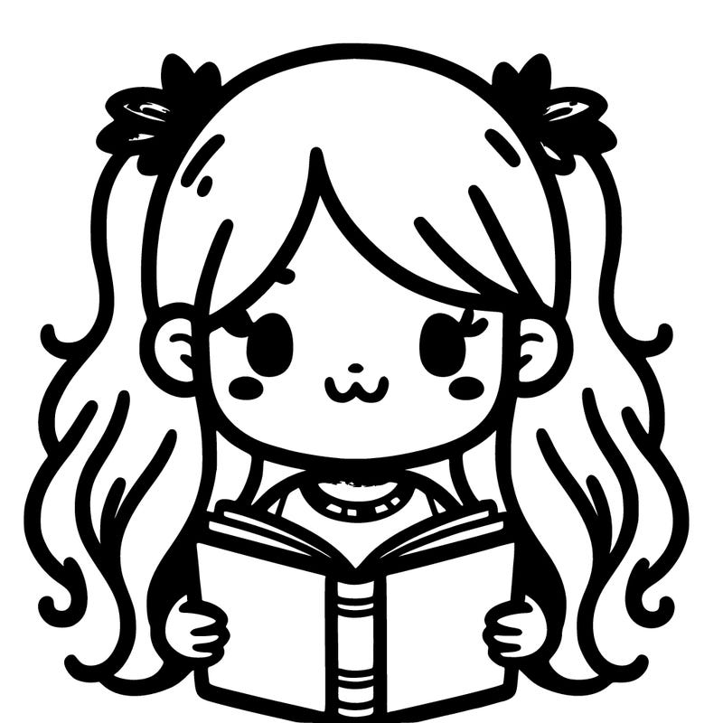 girl reading a book