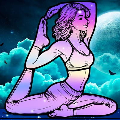 realistic woman doing yoga