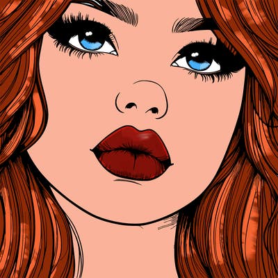 really realistic girl with lips