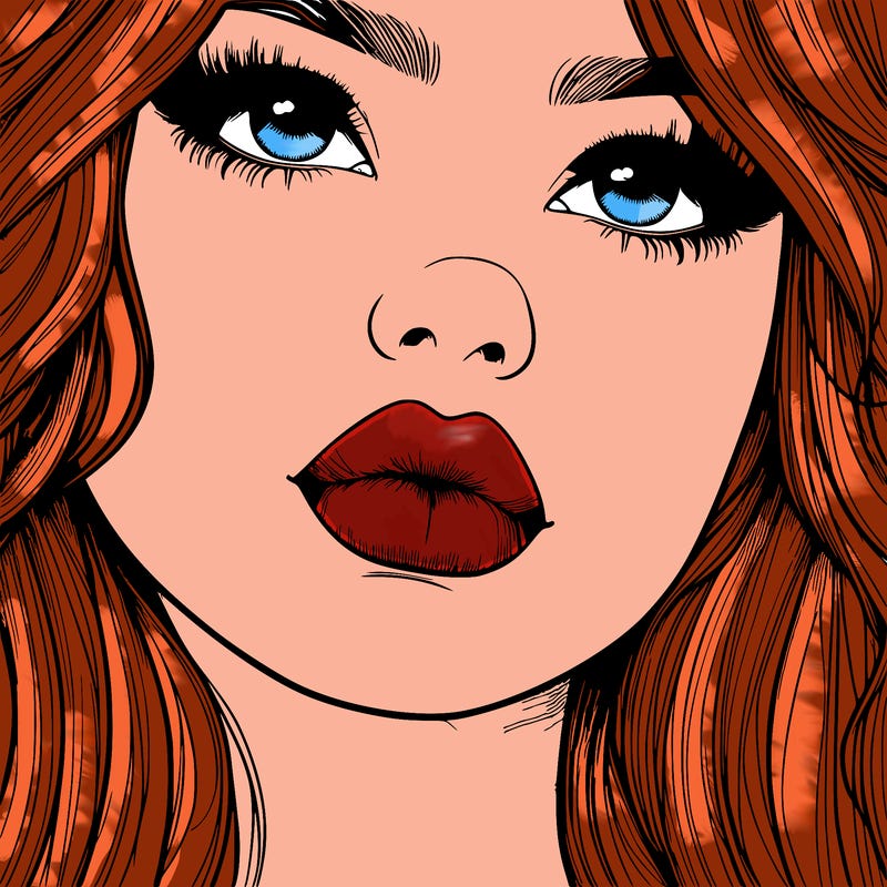 really realistic girl with lips