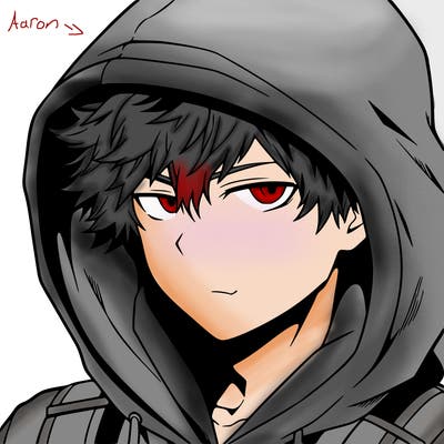 anime guy in hoodie