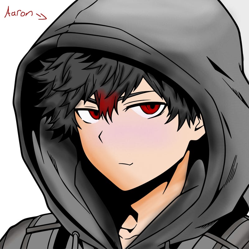 anime guy in hoodie