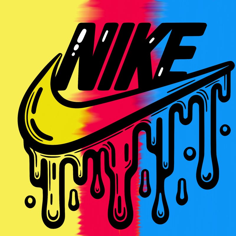 dripping nike logo