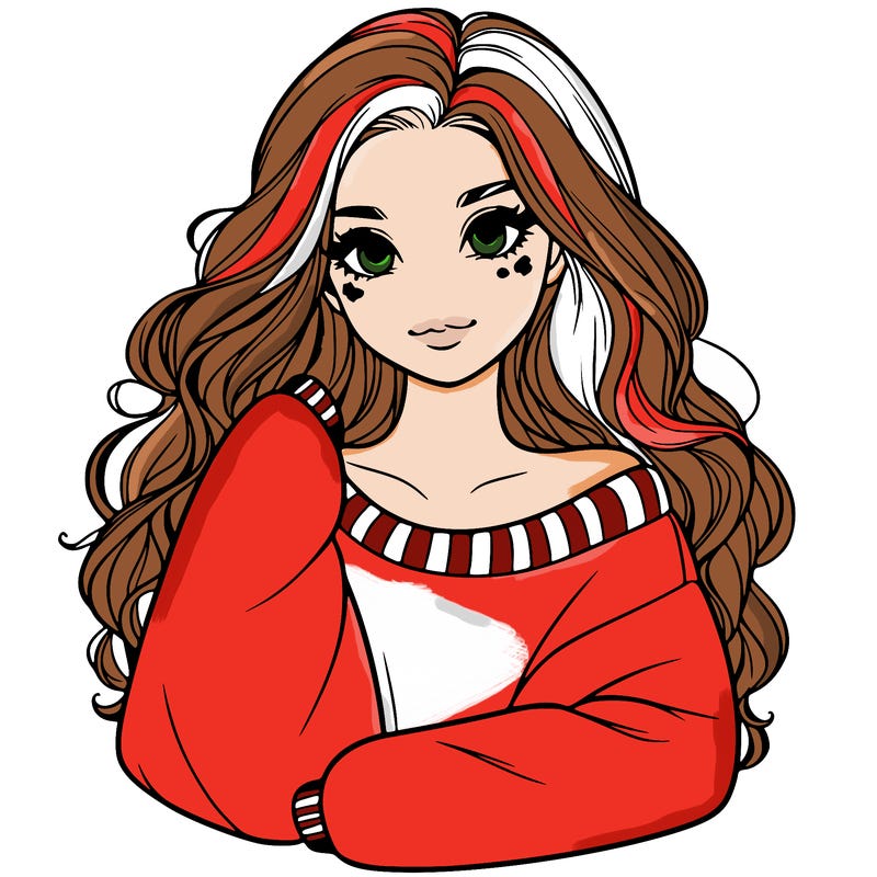 a beautiful girl in a big sweatshirt