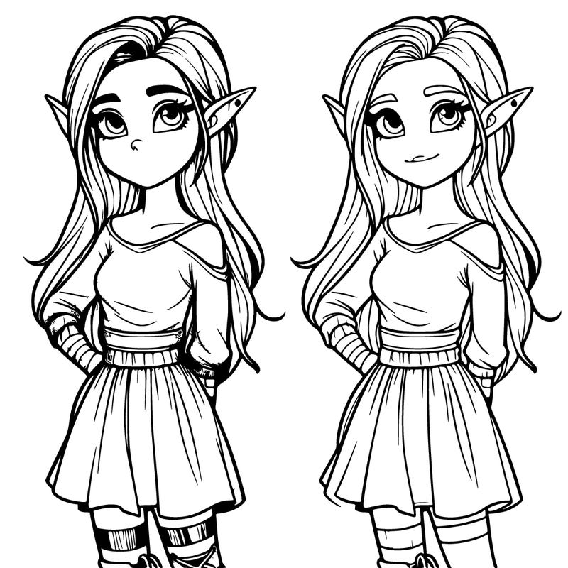 realistic girl elf