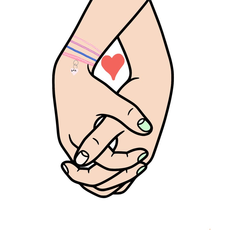 hands in shape of heart