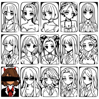 girls that look diffrent anime