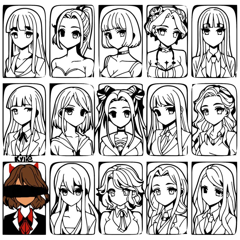 girls that look diffrent anime