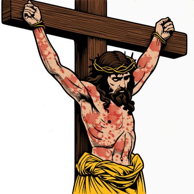 jesus realistic on the cross
