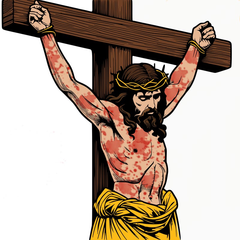 jesus realistic on the cross