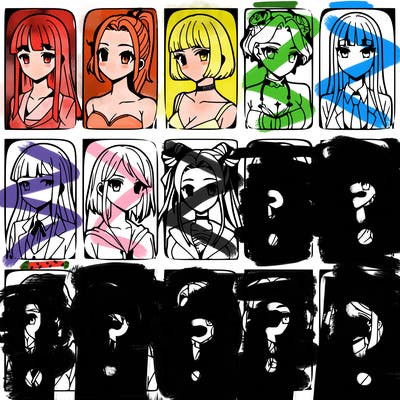 girls that look diffrent anime