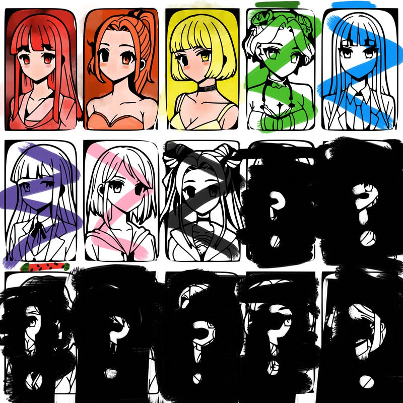 girls that look diffrent anime